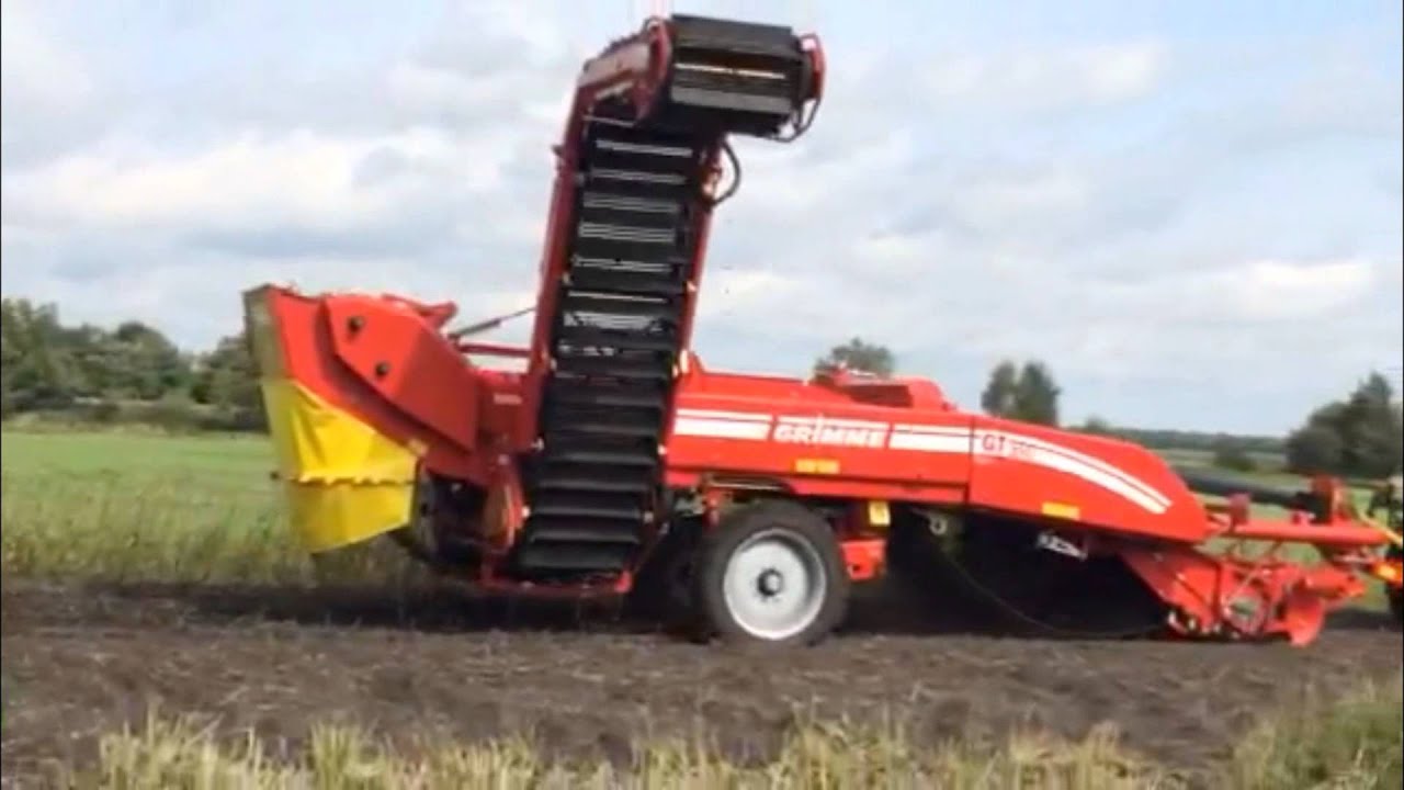 Rooien met nieuwe Grimme GT170 wagenrooier met doorvalmat Trekkerweb