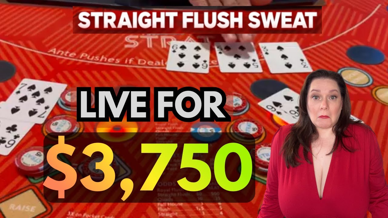 LIVE FOR $3,750 PROGRESSIVE! ULTIMATE TEXAS HOLD 'EM in LAS VEGAS! 🍀🍀