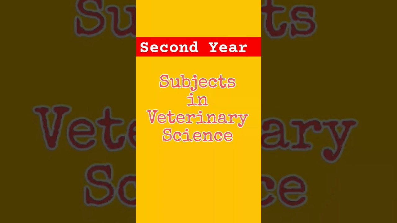 Subjects in Veterinary Science| Second year subjects| Veterinary Science #bvsc #veterinarydoctor