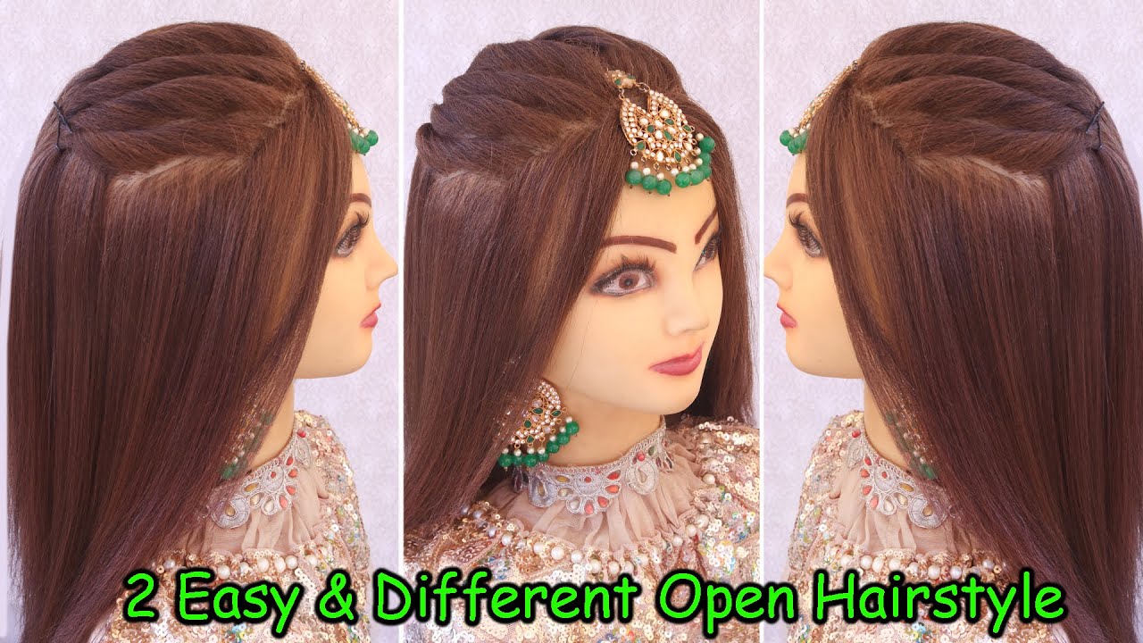 2 Elegant Kashees Bridal Hairstyles l wedding hairstyles l Walima Bridal Hairstyle l curly hairstyle