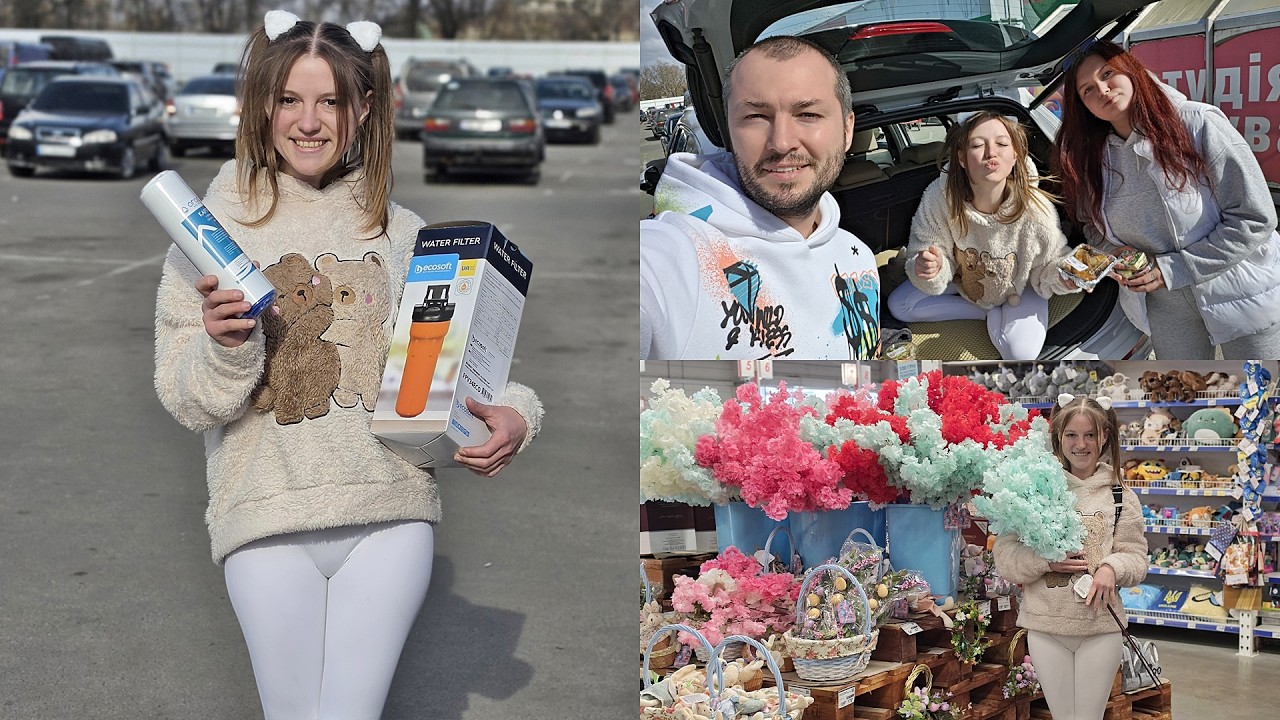 Купили колбу и фильтр с углём и акриловые краски для садовых фигурок