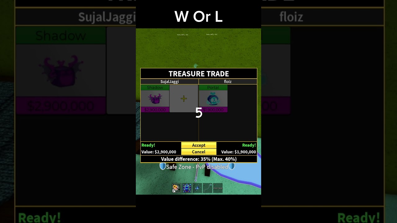 What People Trade For Shadow | W or L Trading Shadow in blox fruit#bloxfruits#shorts