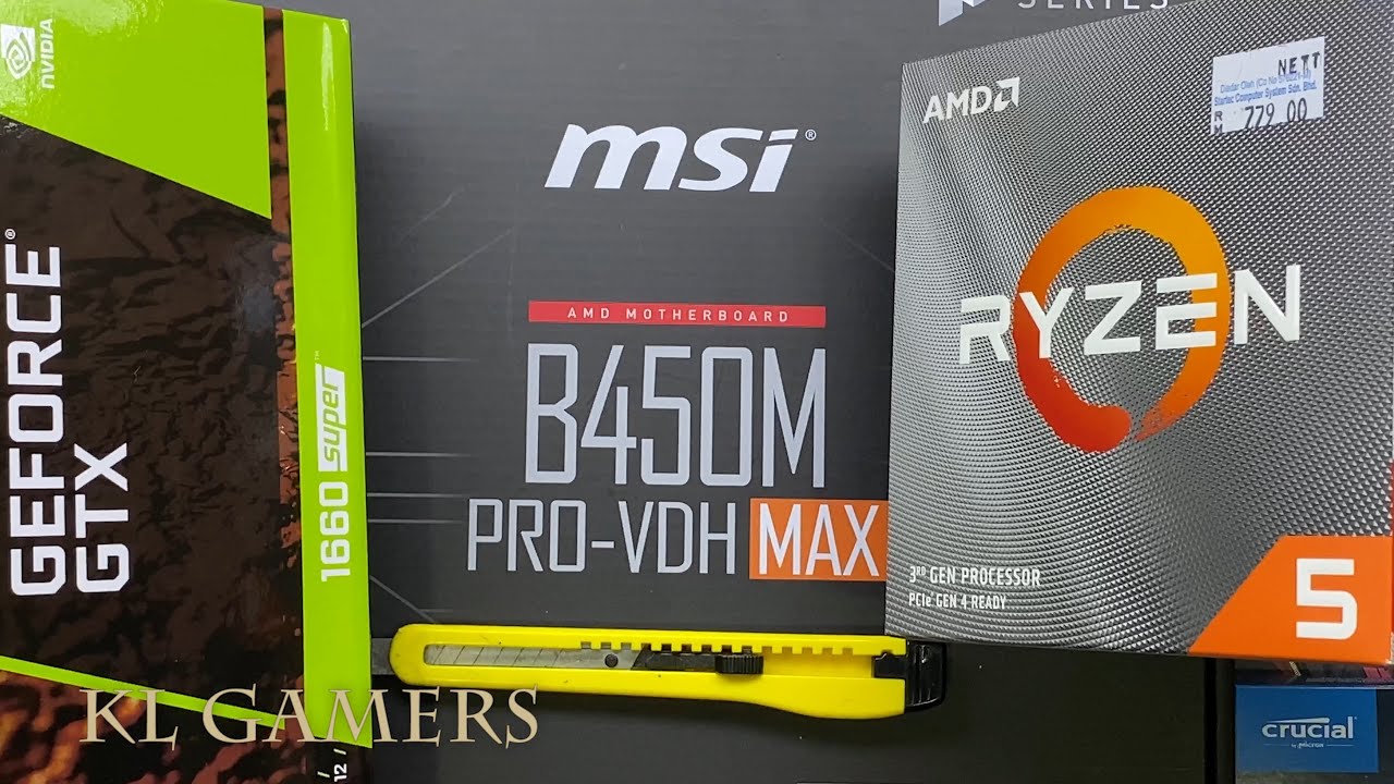 Satisfying RGB PC Build AMD Ryzen 5 3500 msi B450M PRO-VDH MAX GAINWARD GTX1660 Super