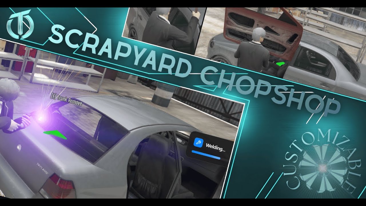 FiveM Advanced Vehicle Scrapyard Script | Dismantle & Earn | QBCore & ESX