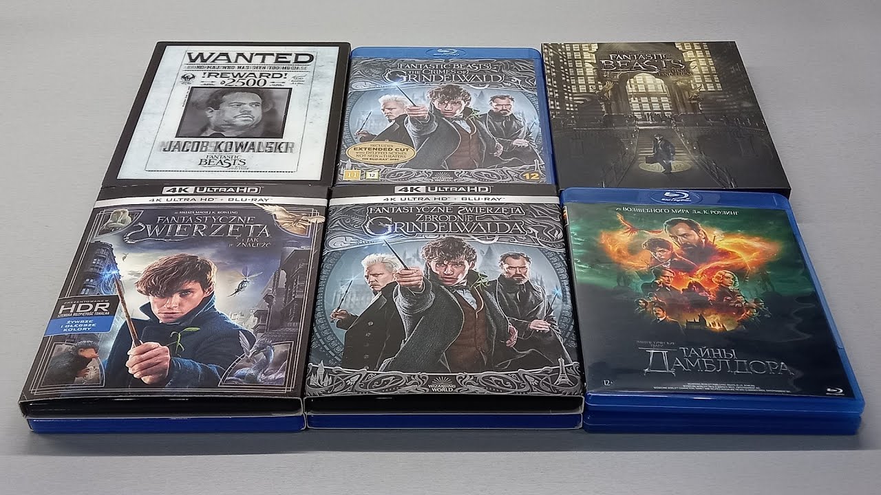 ФАНТАСТИЧЕСКИЕ ТВАРИ - 4K UHD Blu-ray - FANTASTIC BEASTS - (2016 - 2022) - STEELBOOK - David Yates