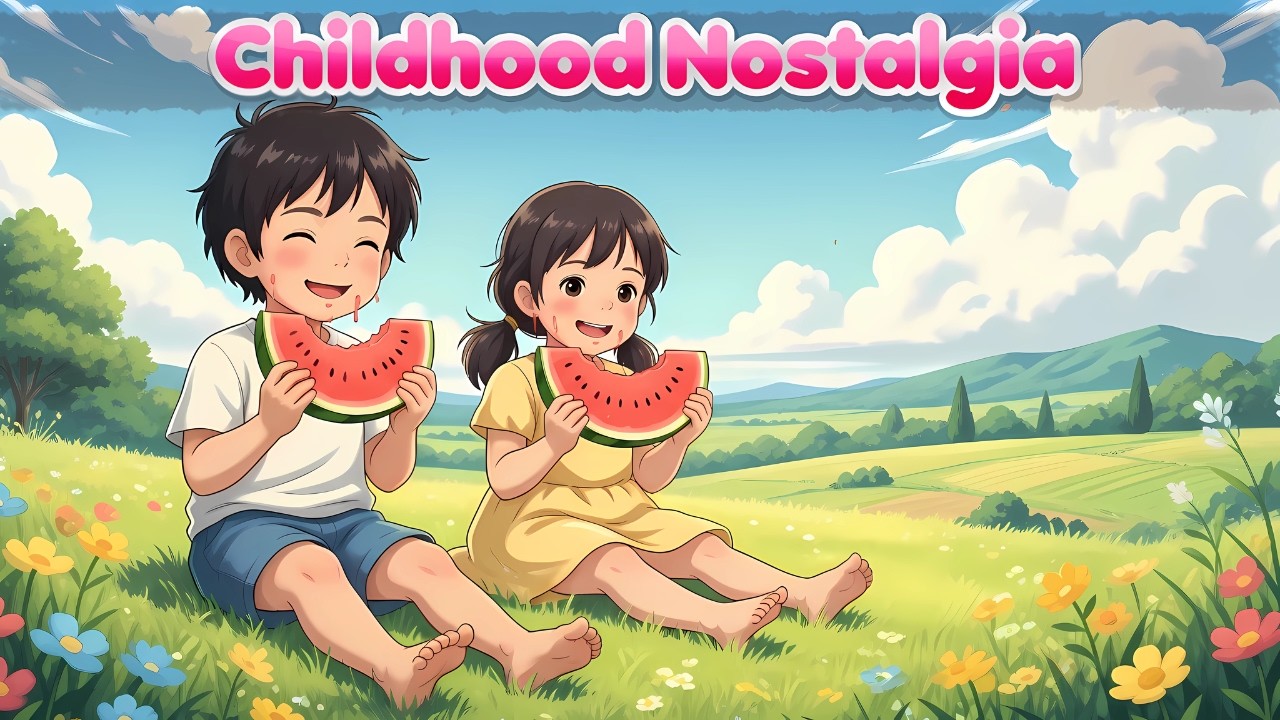 One Summer Evening 🌅🫂 | Ghibli Inspired Childhood Nostalgia 🌿✨ #viral #childhood #evening #ghibli