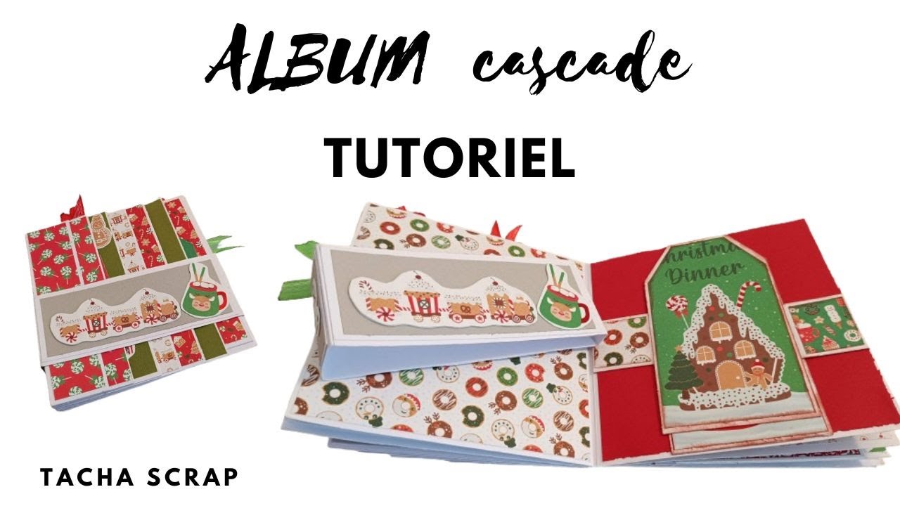 TUTO original super facile d'album en cascade avec bloc action scrap #action #album