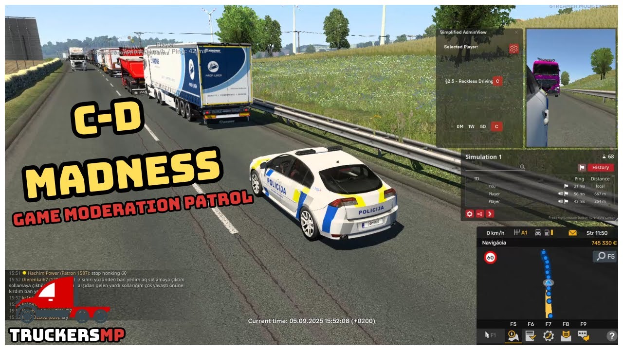 ADMIN vs TRAFFIC JAM I TruckersMP Game Moderator