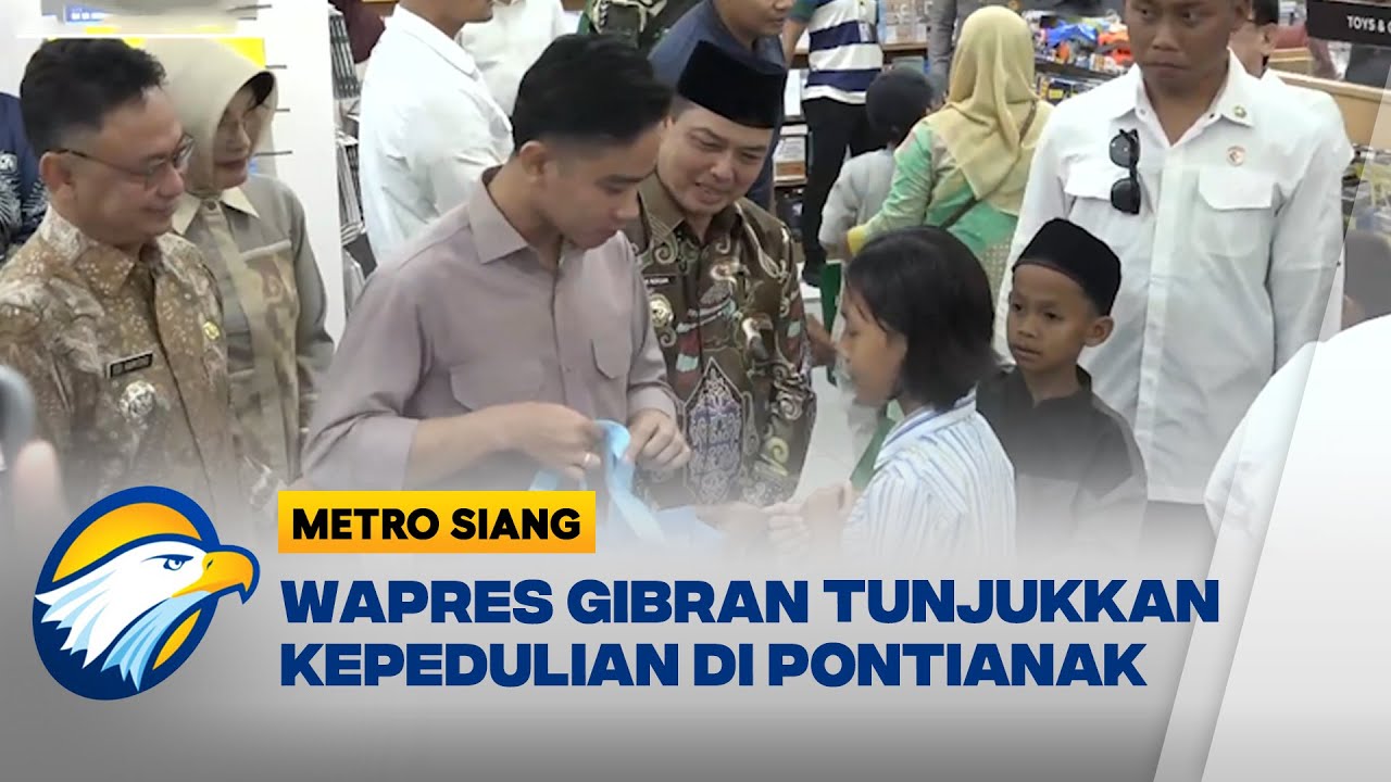 Wapres Gibran Belikan Peralatan Sekolah Anak Yatim di Pontianak - [Metro Siang]