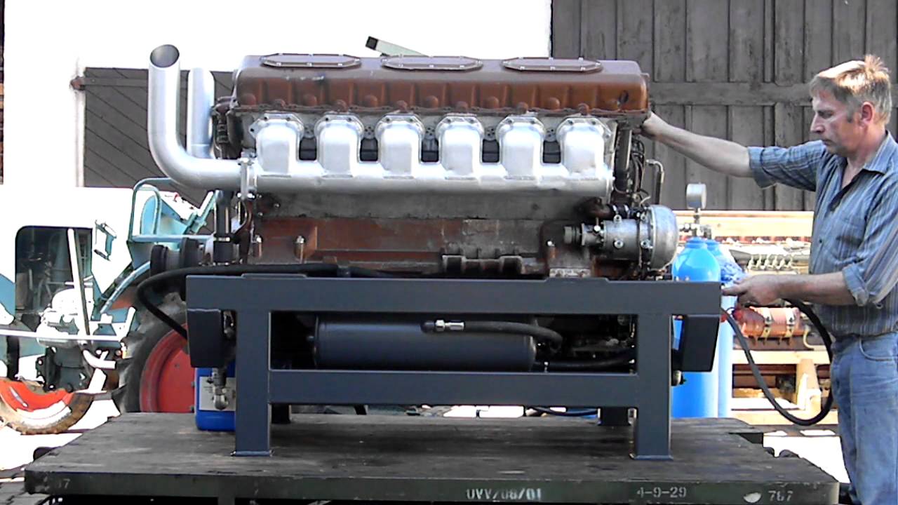 Transmash  V12 Zylinder Dieselmotor  erster Probelauf am 10.09.2011