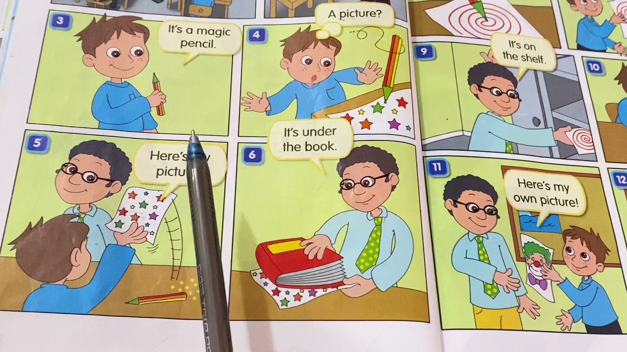 انكليزي الصف الثالث الابتدائي يونت ١ الدرس ٨ ص ٢٠ -٢١ the magic pencil.ست مريم