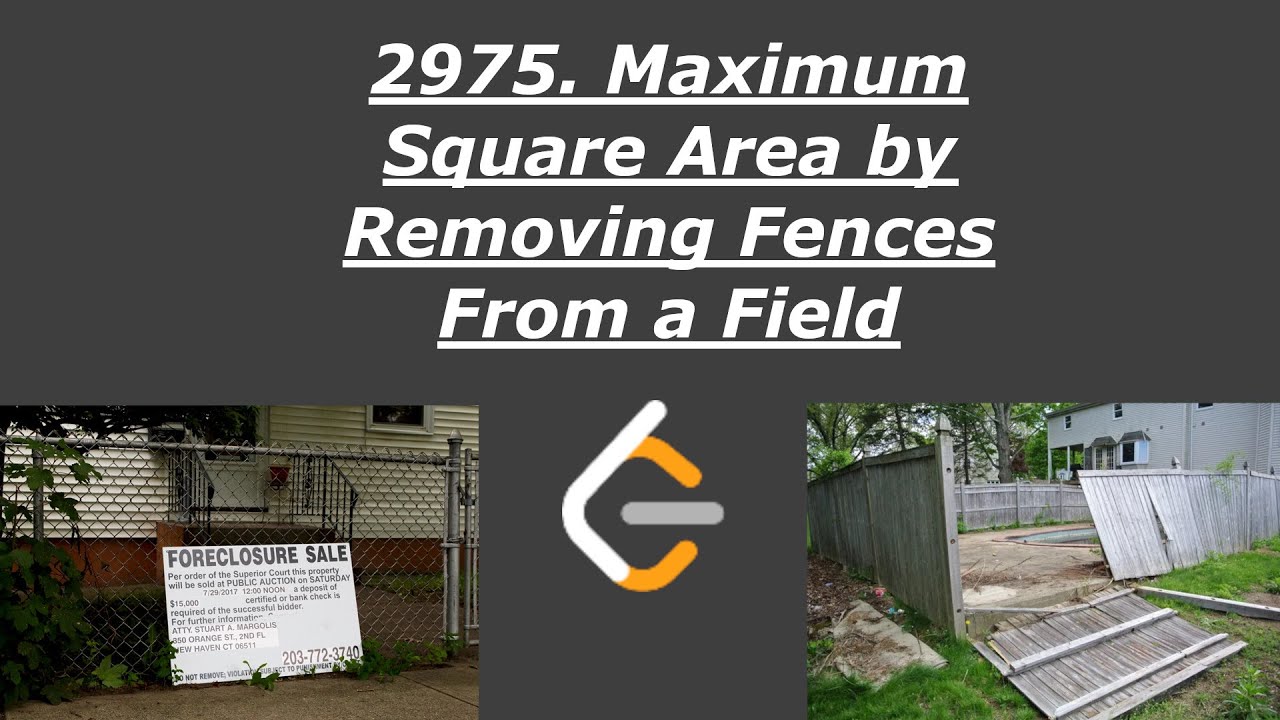 Solving Leetcode Daily 2975. Maximum Square Area by Removing Fences From a Field in Python