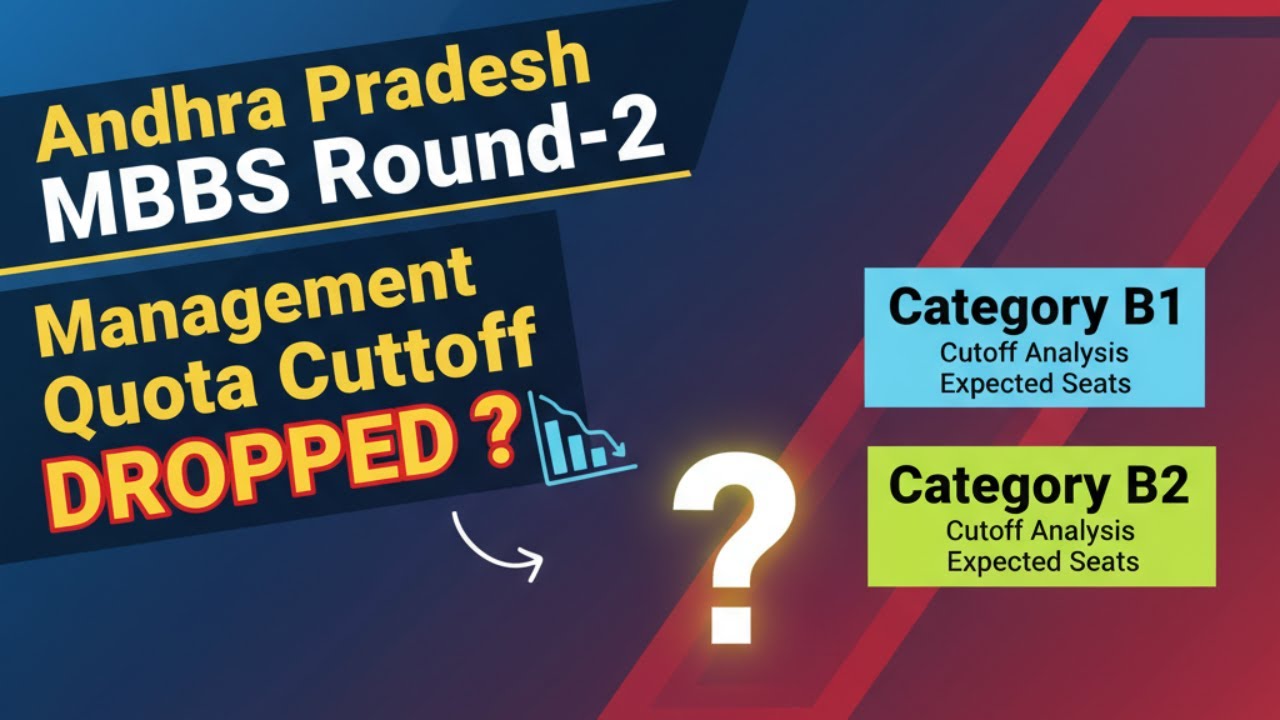 Andhra Pradesh MBBS Round 2 Management Quota Cutoff Dropped | Category B1 & B2 | NEET UG 25 Updates