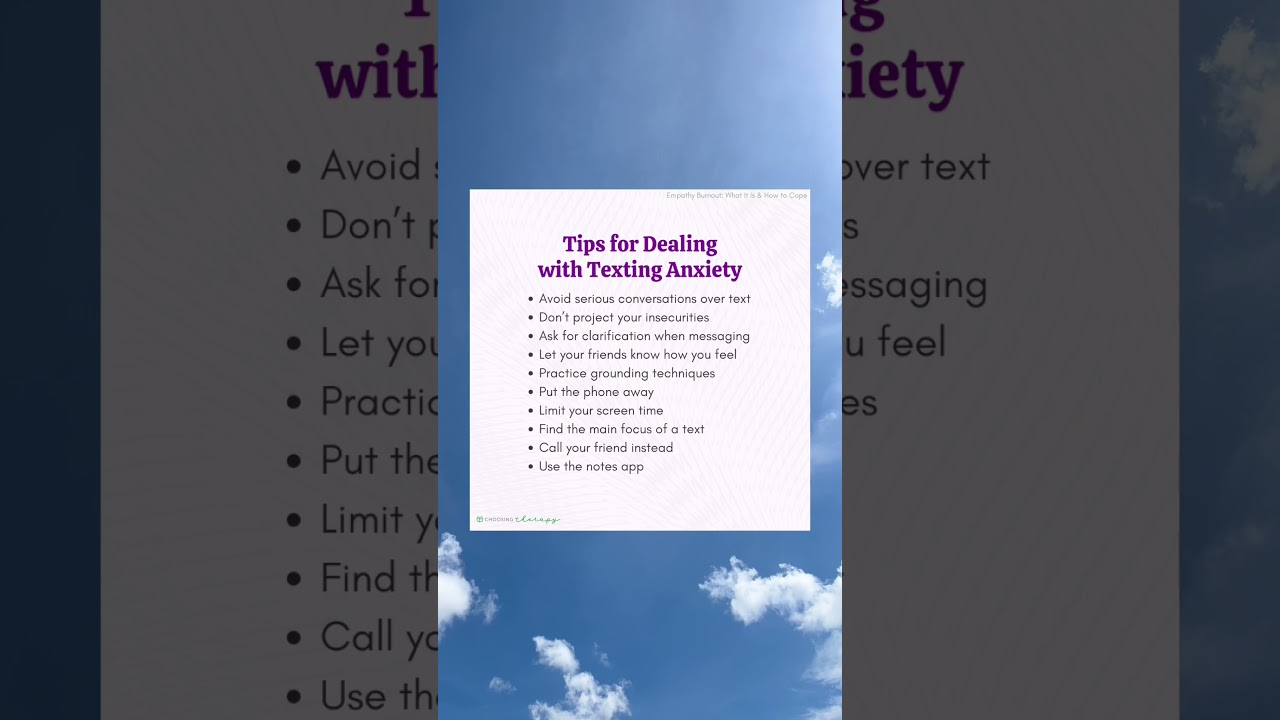 Tips for Dealing with Texting Anxiety