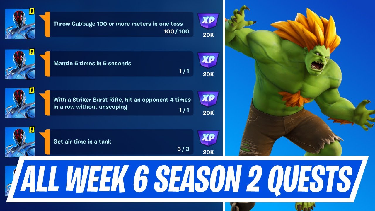 Fortnite Week 6 Season Quests Challenges - How to complete Week 6 Challenges in Chapter 3 Season 2