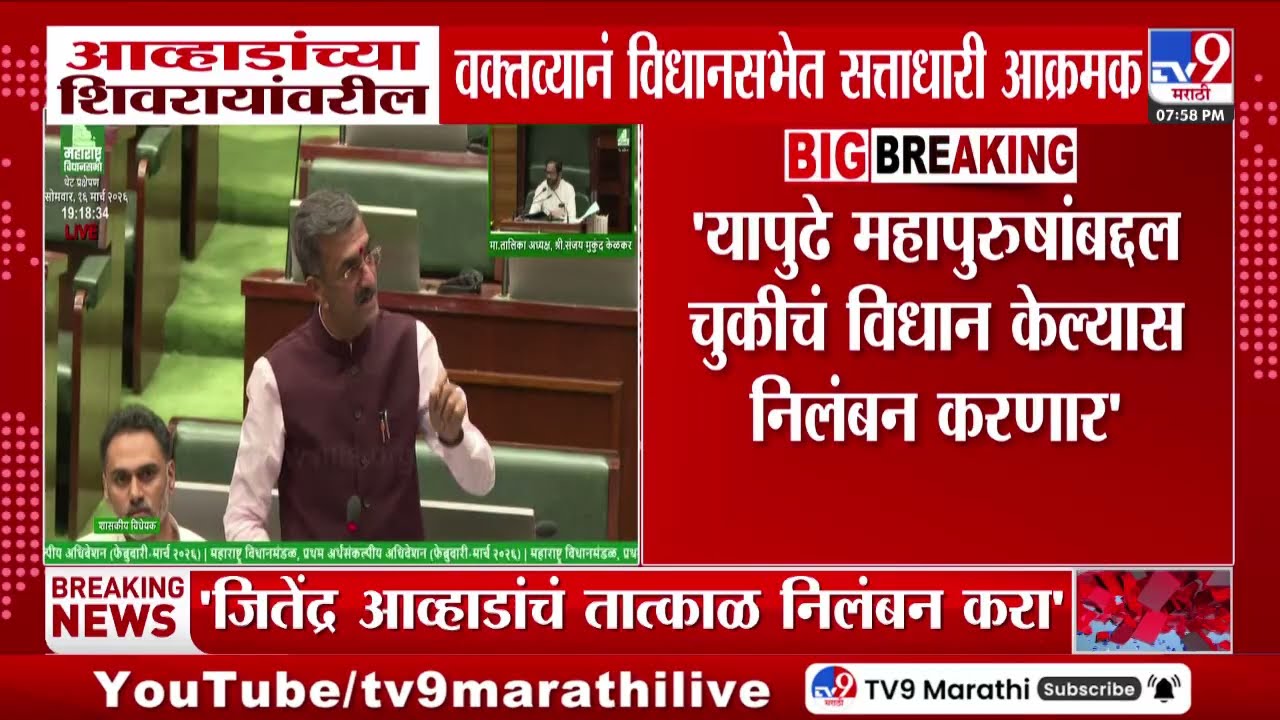 Vidhan Sabha | शिवरायांबद्दलच्या वक्तव्यावरुन Jitendra Awhad यांच्याविरोधात विरोधात संताप
