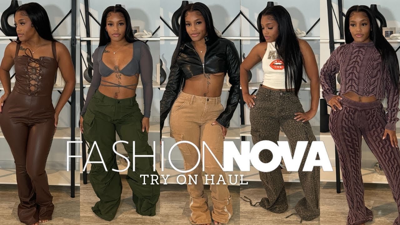 FASHION NOVA TRY ON HAUL: LONG SLEEVE TOPS, CARGO PANTS, JEANS, TWO PIECE SETS, JUMPSUITS & MRE