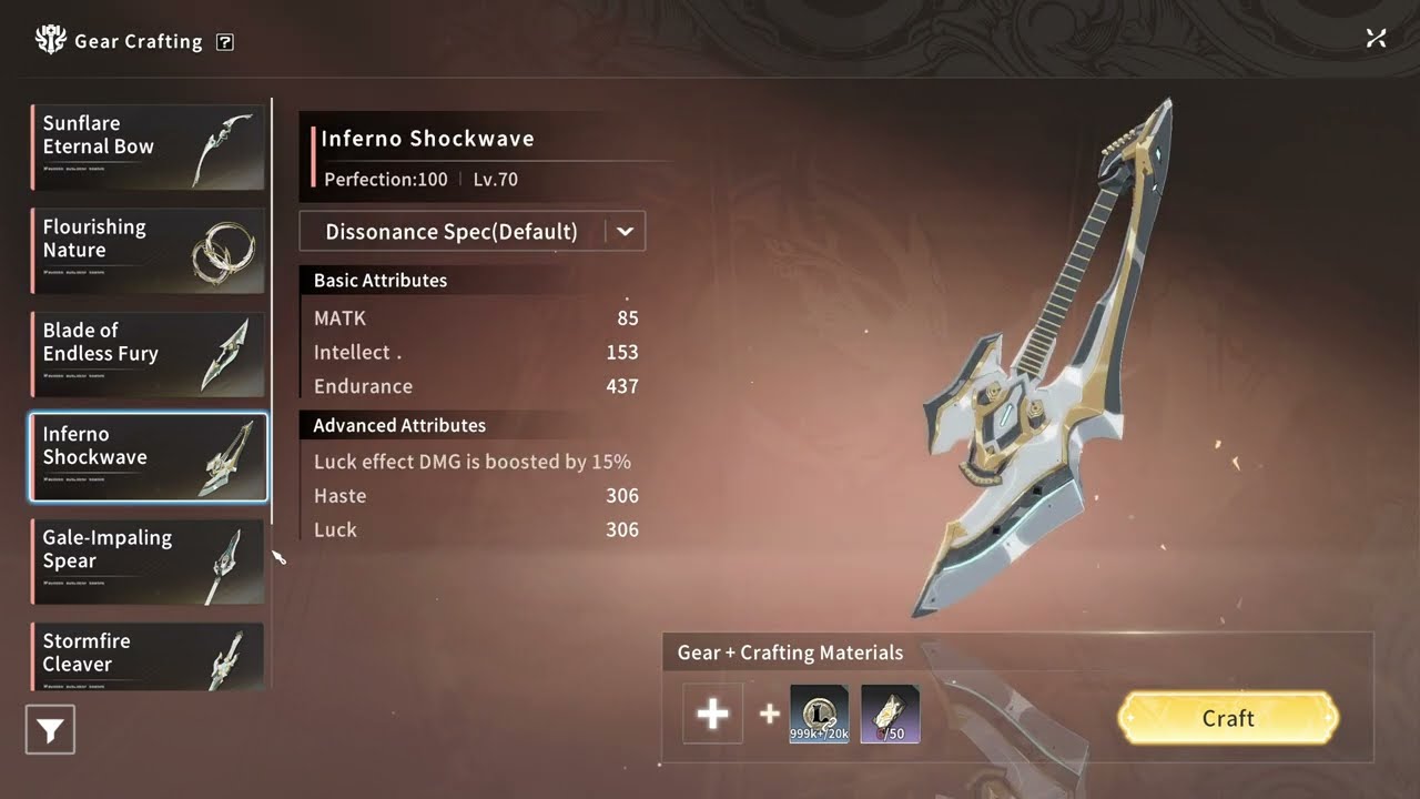 Where to craft Level 70 Legendary Weapons with Throne (Gold), Blue Protocol Star Resonance