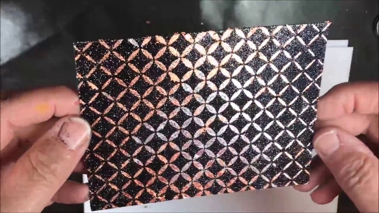 Stenciled Glittery Gilding Flakes