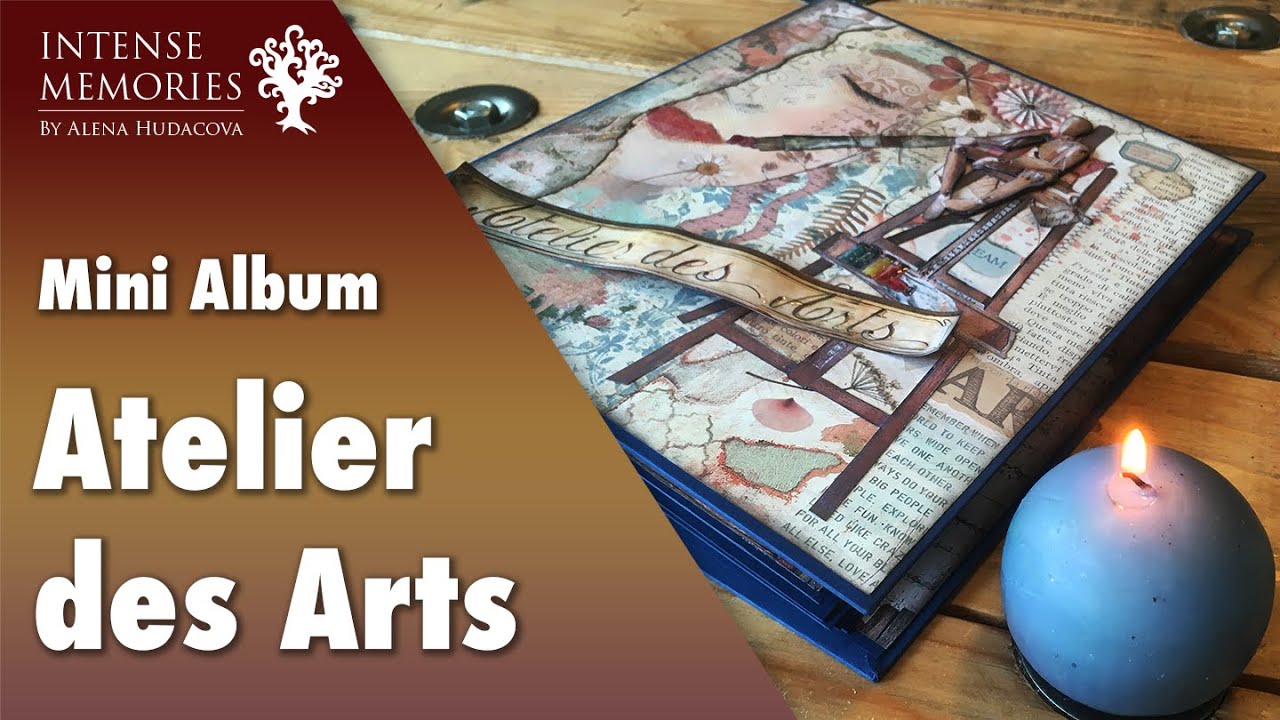 Atelier des Arts | Scrapbook mini album walkthrough | Papers by Stamperia | #307