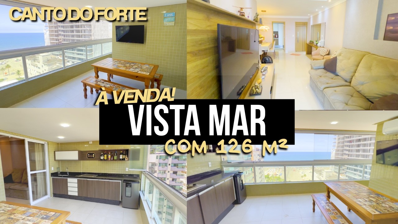 3 SUÍTES ! APARTAMENTO VISTA MAR DE 126M² COM 3 DORMITÓRIOS À VENDA NO CANTO DO FORTE | PG | SP.