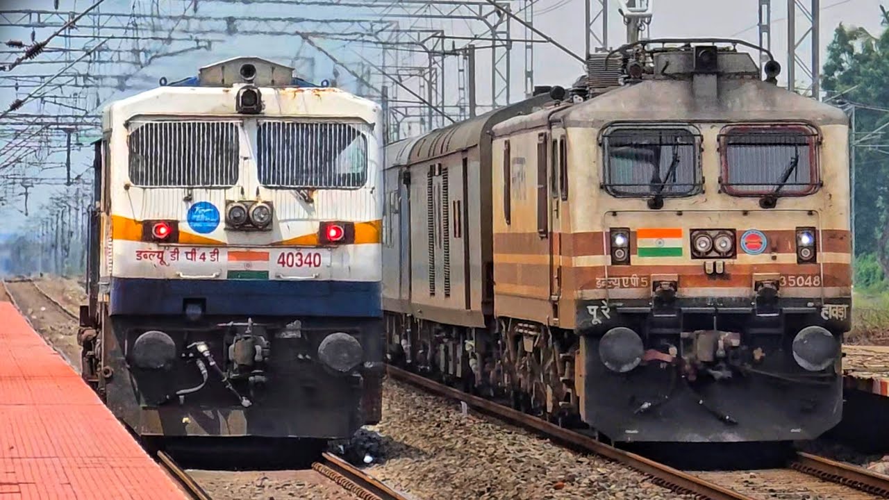 Dangerous 130kmph WAP7 TVC SF+Champaran Humsafar+Patna Rajdhani+Sampoorna Kranti attacks Dankaur-IR 
