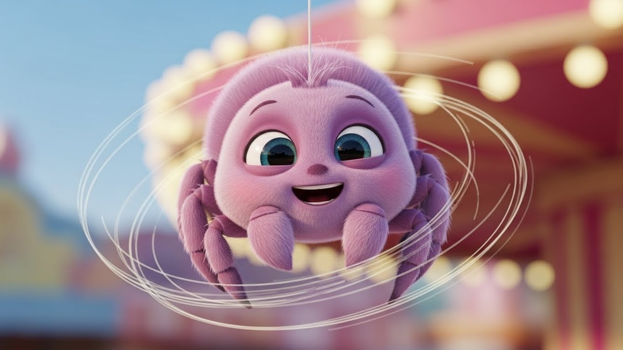 Смеющийся паук на качелях 🕷️😄🎠 | Весёлая песенка и мультфильм для детей