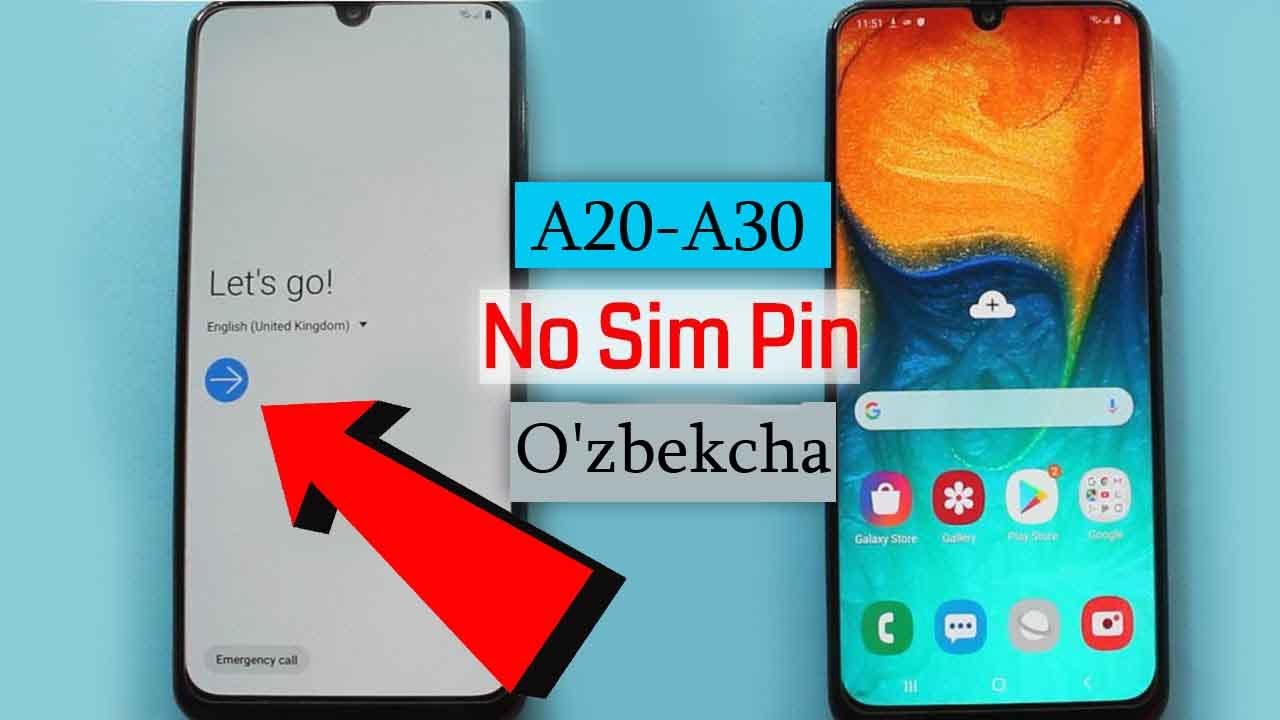 Samsung A20 A30 A40 A50 удалить аккаунт FRP bypass google accountni buzib kirish O'zbek tilida № 1