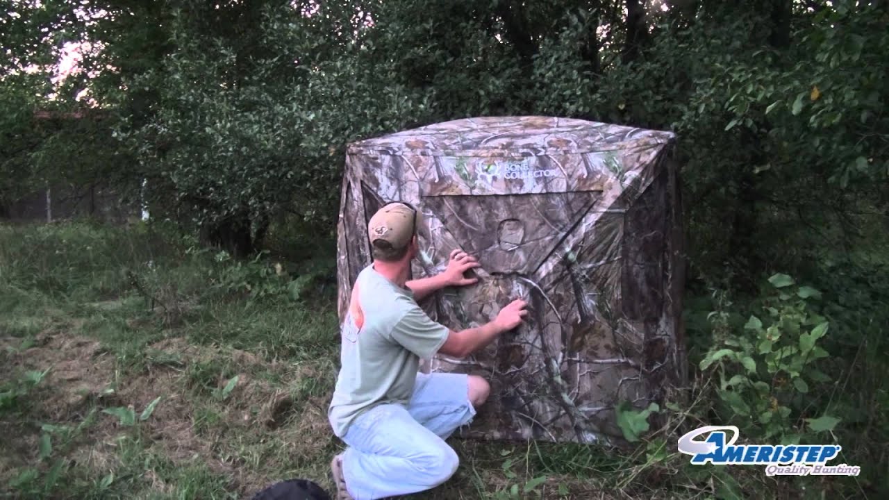 How to set up a hub style hunting blind Ameristep Bone Collector