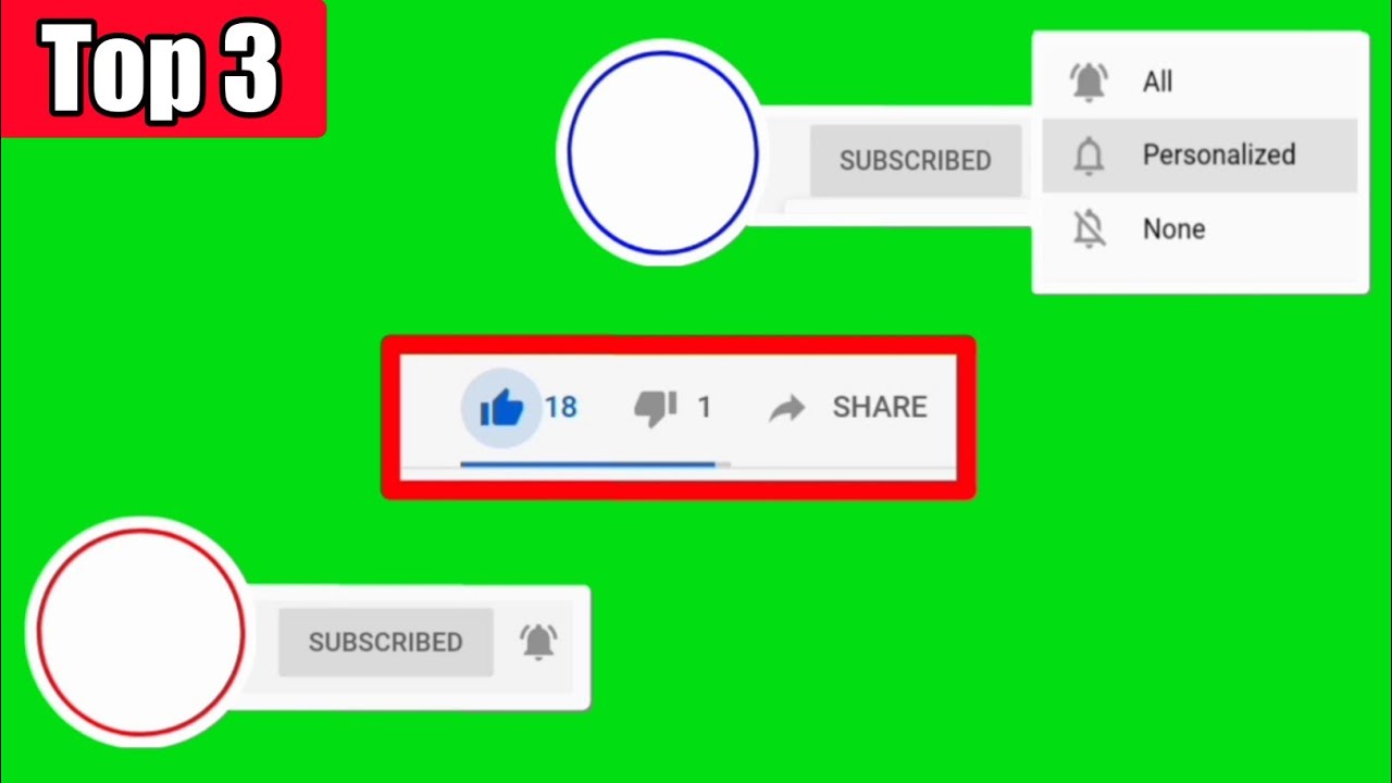 Top 3| Subscribe and like intros green screen no copyright| Subscribe intros for YouTube channel