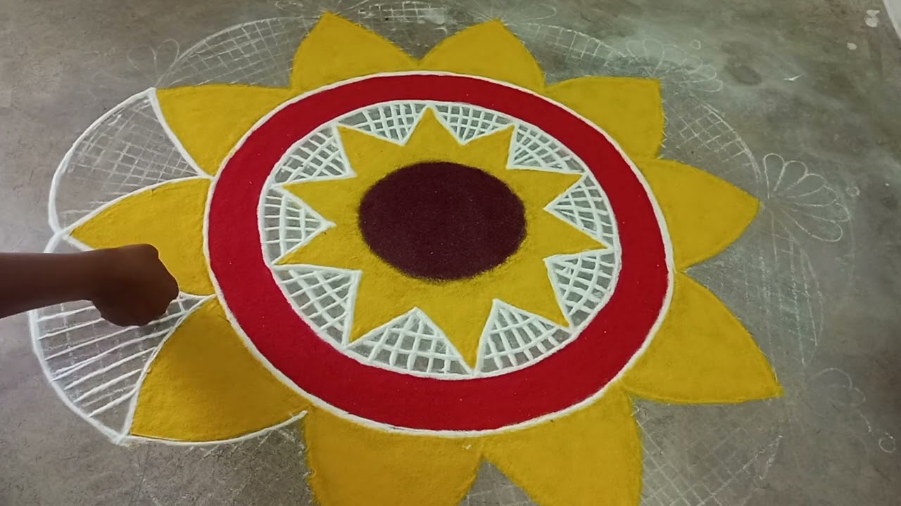 Simple Rangoli Design Step by Step | Easy & Beautiful Rangoli for Beginners | Full Tutorial