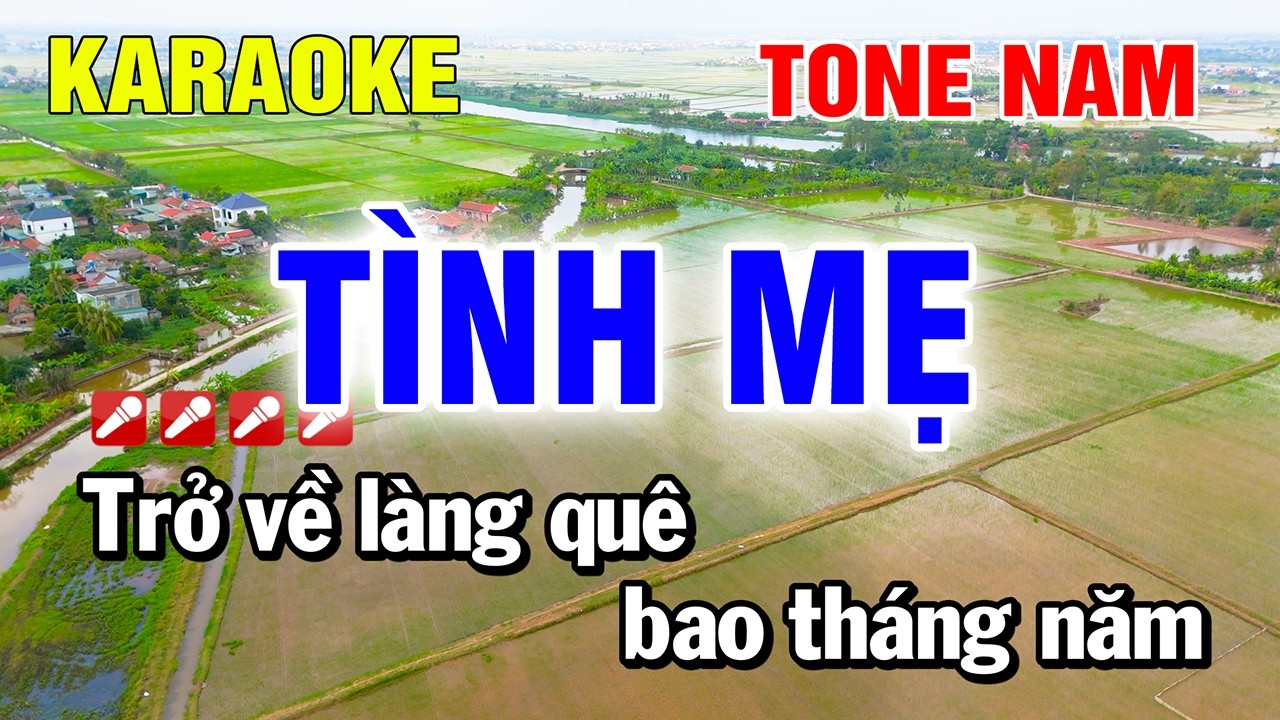 Tình Mẹ Karaoke Tone Nam Nhạc Sống Dễ Hát | Nguyễn Linh