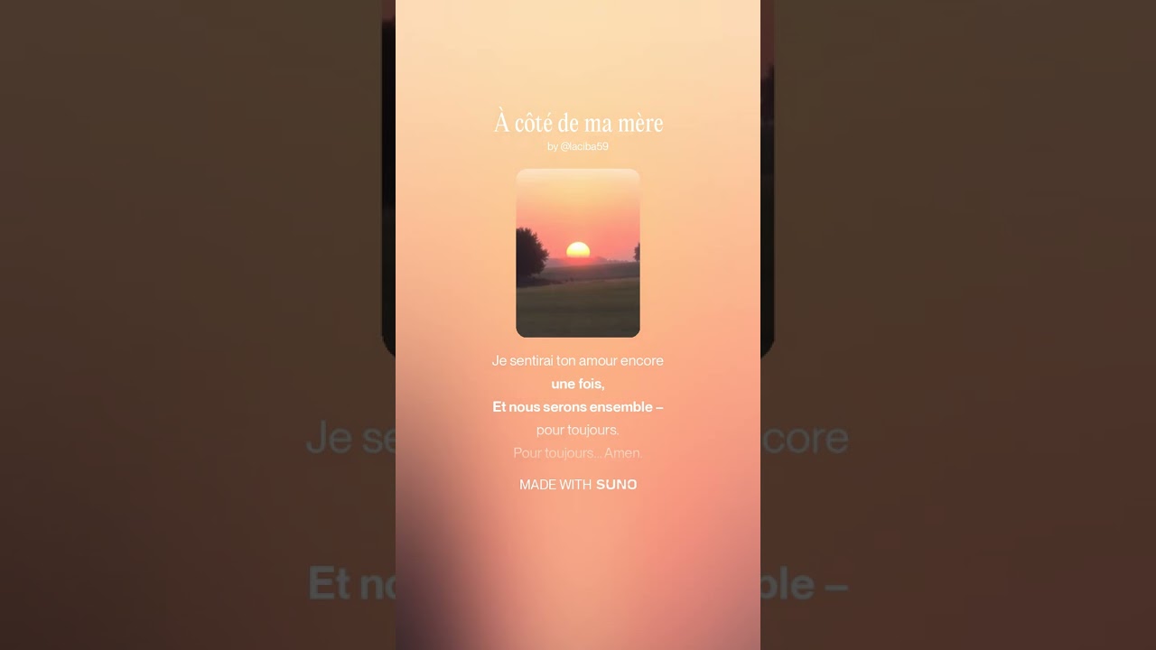 À côté de ma#chansonémotive #hommage #maman #musiquefrançaise #poésie #émotion #musiqueoriginale