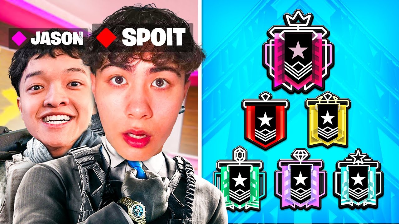 Spoit & Jasontheween 2v2 vs EVERY Rank In Rainbow Six Siege