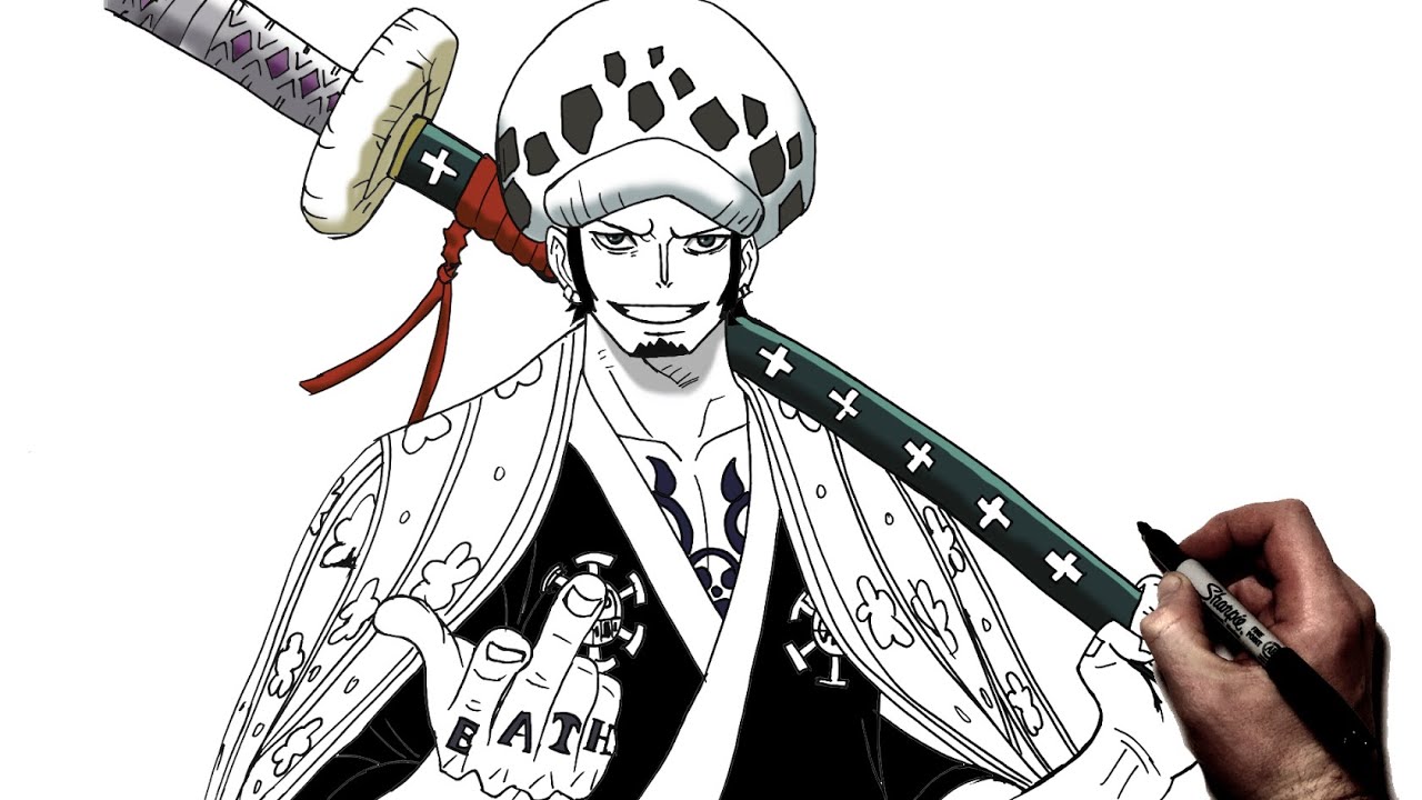 How to Draw Trafalgar Law | Step By Step | One Piece