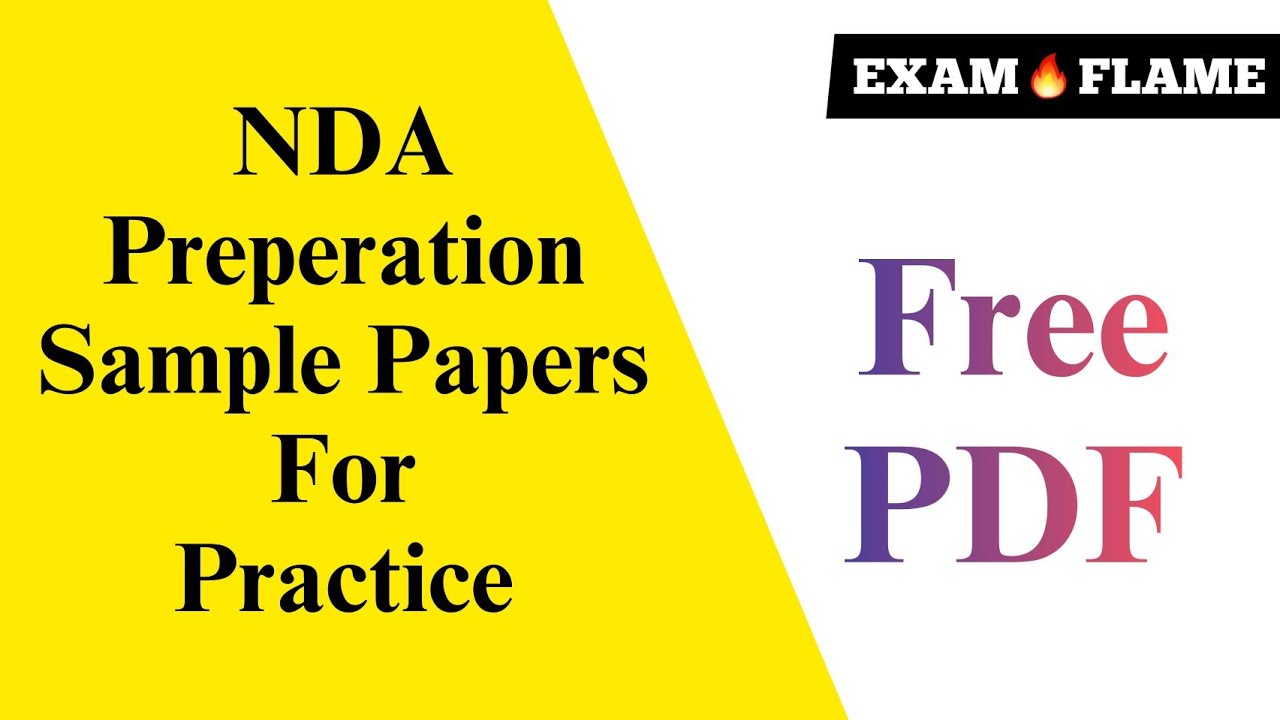 NDA Sample Paper pdf DOWNLOAD 2024