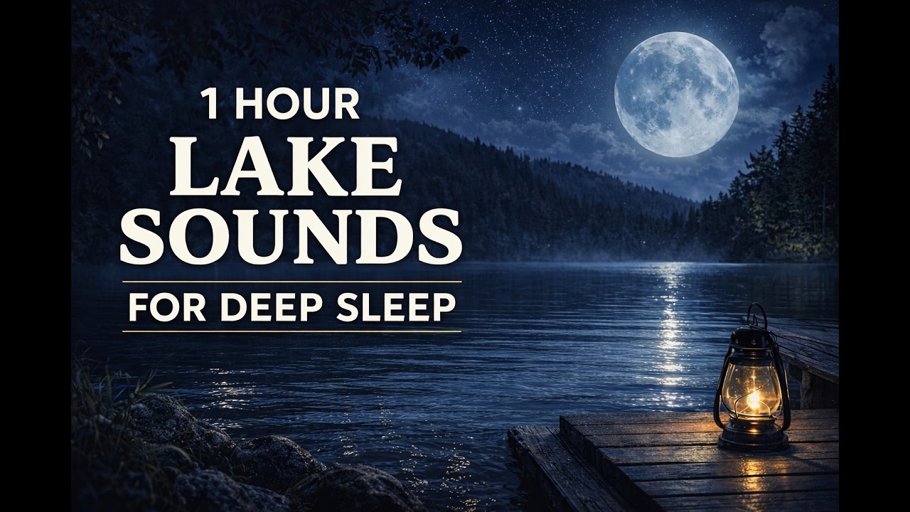 Calm Lake Sounds for Deep Sleep (1 Hour) | Relaxing Water Ambience