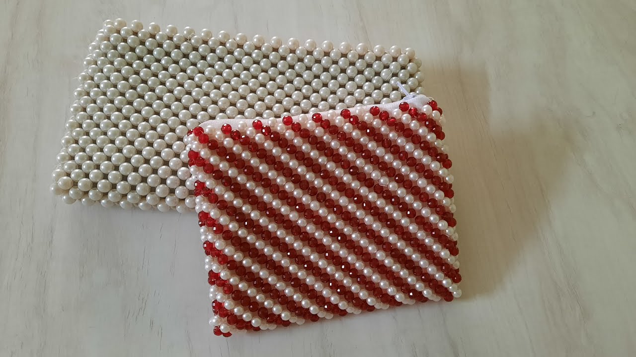 How to make Beaded Purse/Pearl bag/crystal bag/clutch bag # Purse making tutorial #DIY