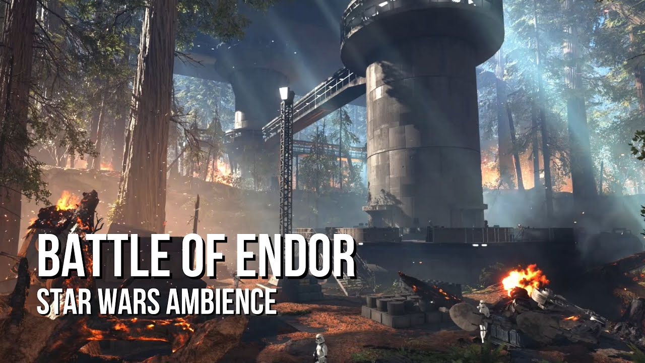 Battle of Endor | Star Wars Ambience | Distant Space Battle, Fire, Endor Nature Sounds