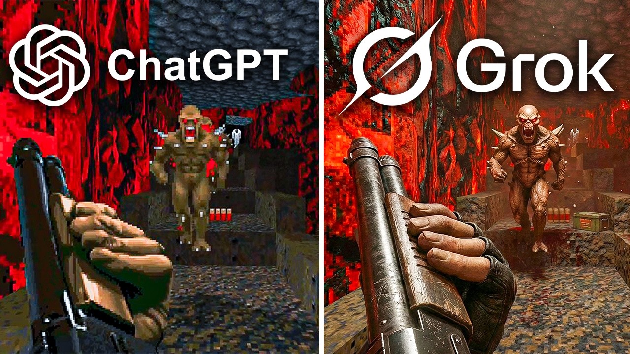 ChatGPT против Grok Make Doom