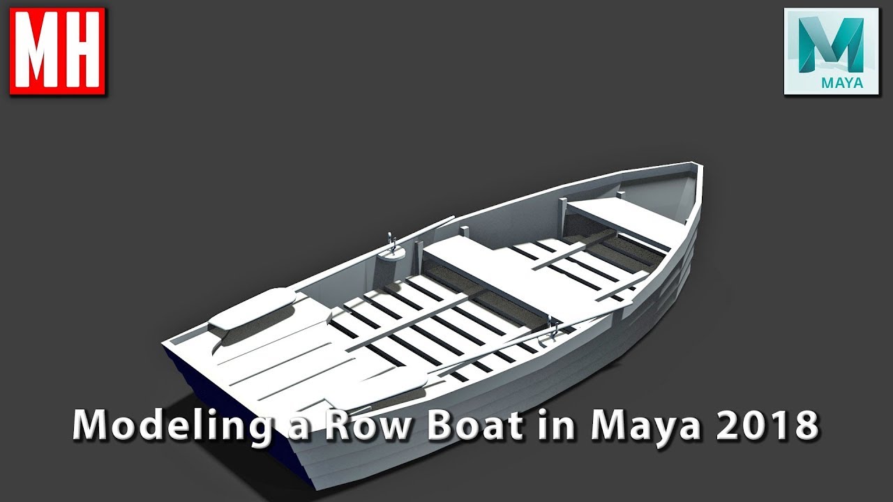 Modeling a Row Boat in Maya 2018 ( time lapse )