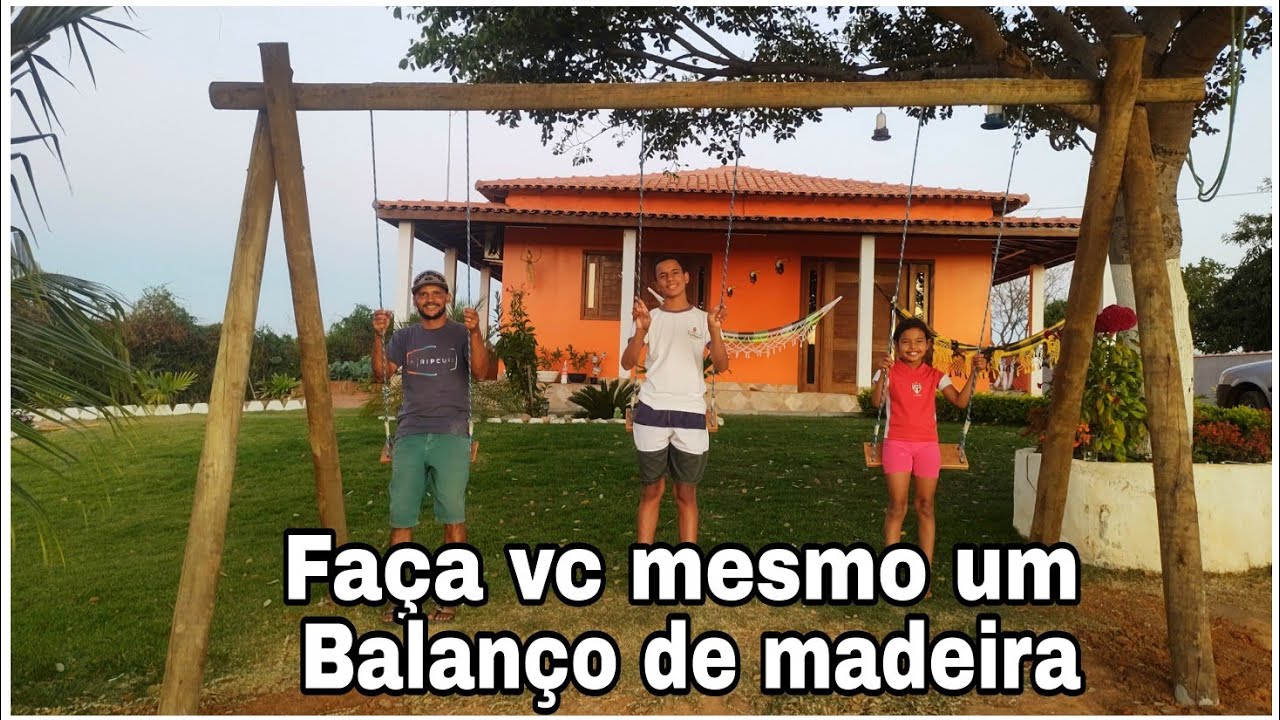 Faça você mesmo um Balanço de madeira.