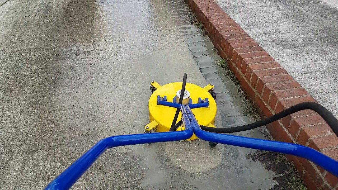 Pressure Washing, Jet Washing - Concrete Driveway Cleaning with an 18
