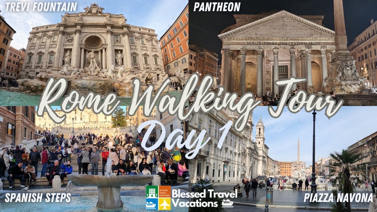 Rome Walking Tour Day 1 - Piazza Navona, Trevi Fountain, Pantheon and Spanish Steps