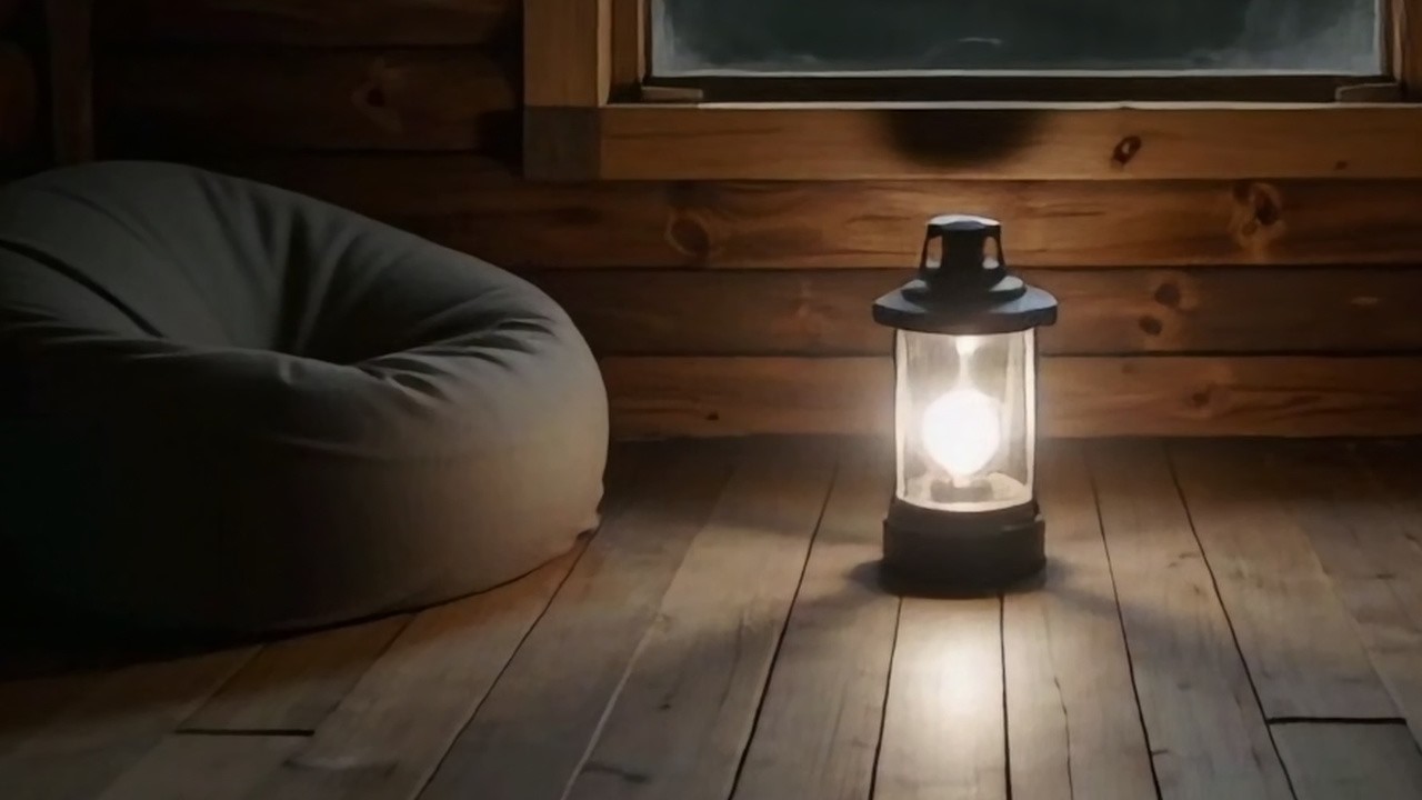Dark Wooden Cabin | Soft Rain and Wind for Sleep & Relaxation | 3 Hours