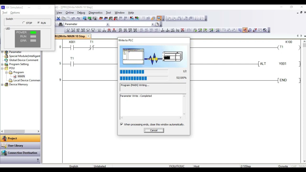 Flicker/ Blinking timer by ALT Function  | ATL Function | Mitsubishi PLC Programming || GX works 2