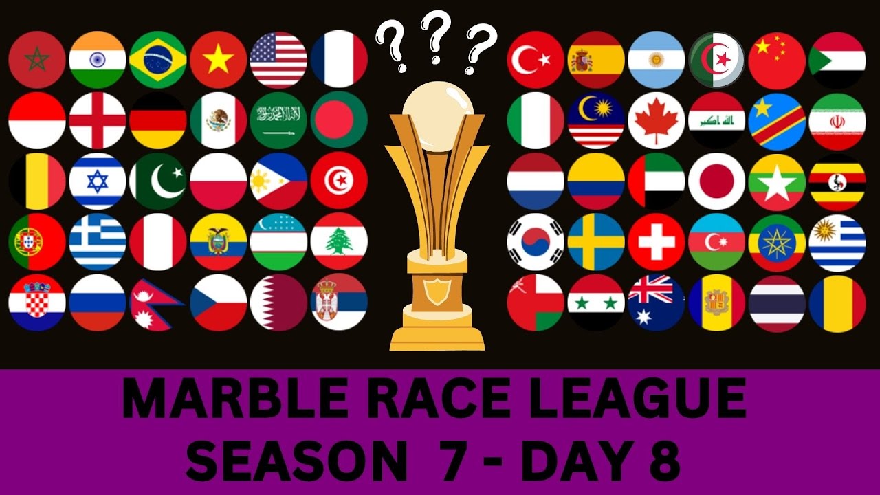 60 Countries Marble Race League Season 7 Day 8 - Marble Races in Algodoo