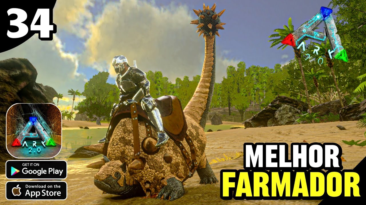 Como Não Domar um Doedicus Nível 400 - Ark mobile 2.0 BRUTAL EP 34 Sobrevivendo 100 DIAS #arkmobile 