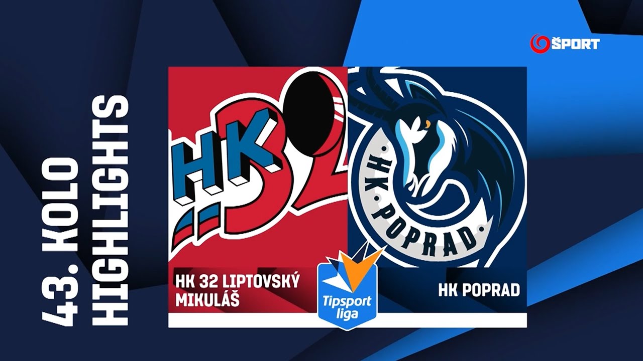 43. kolo: HK 32 Liptovský Mikuláš - HK Poprad 3:5 (0:1, 1:1, 2:3)