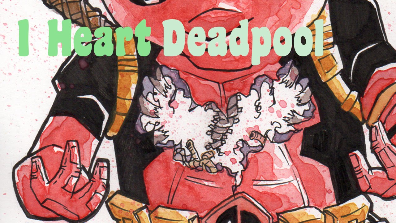 How to Draw Deadpool (Chibi style X Men time lapse fan art)